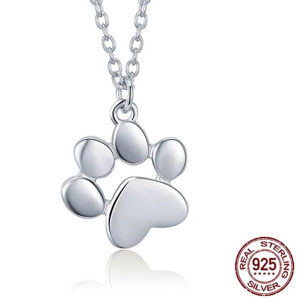 Jewelry - 925 Silver Paw Print Necklace